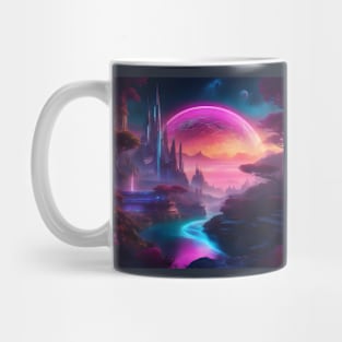 Futuristic Neon World Mug